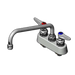 T&S B-1102 Deck Mount Faucet - 10" Swing Spout, 3 1/2" Centers-cityfoodequipment.com