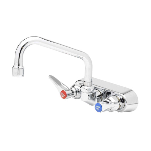 T&S B-1105 Splash Mount Faucet - 6" Swing Spout, 3 1/2" Centers-cityfoodequipment.com