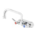 T&S B-1105 Splash Mount Faucet - 6" Swing Spout, 3 1/2" Centers-cityfoodequipment.com
