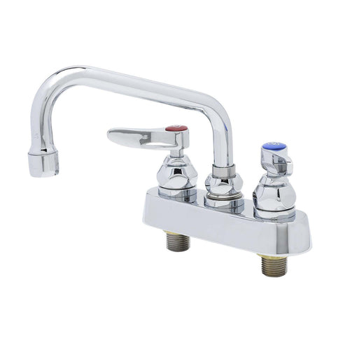 T&S B-1110 Deck Mount Faucet - 6" Swing Spout, 4" Centers-cityfoodequipment.com
