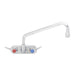 T&S B-1118 Splash Mount Faucet w/ 12" Swing Nozzle-cityfoodequipment.com