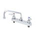 T&S B-1121 Deck Mount Faucet - 8" Swing Spout, 8" Centers-cityfoodequipment.com