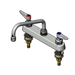 T&S B-1121-XS Deck Mount Faucet - 8" Swing Spout, 8" Centers, For Thicker Surfaces-cityfoodequipment.com
