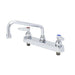 T&S B-1122 Deck Mount Faucet - 10" Swing Spout, 8" Centers-cityfoodequipment.com