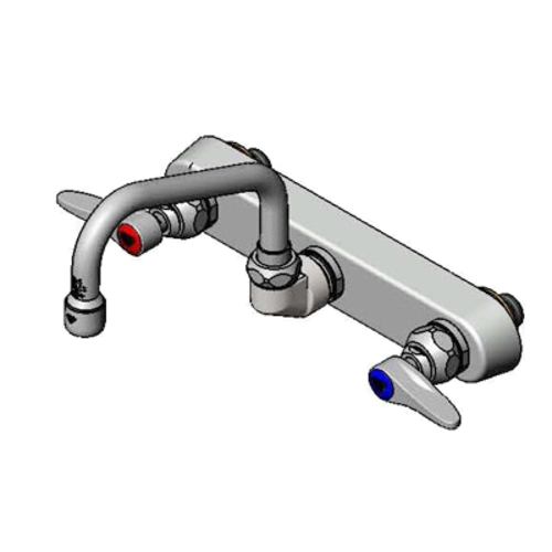 T&S B-1125 Splash Mount Faucet - 6" Swing Spout, 8" Centers-cityfoodequipment.com