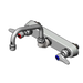 T&S B-1125 Splash Mount Faucet - 6" Swing Spout, 8" Centers-cityfoodequipment.com