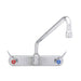 T&S B-1128 Splash Mount Faucet w/ 12" Swing Nozzle-cityfoodequipment.com