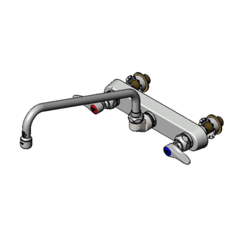 T&S B-1128-XS Splash Mount Faucet w/ 12" Swing Nozzle-cityfoodequipment.com