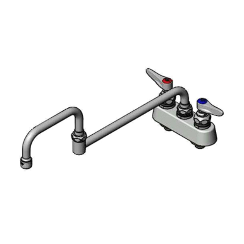 T&S B-1131 Deck Mount Faucet w/ 18" Double Jointed Swing Nozzle-cityfoodequipment.com