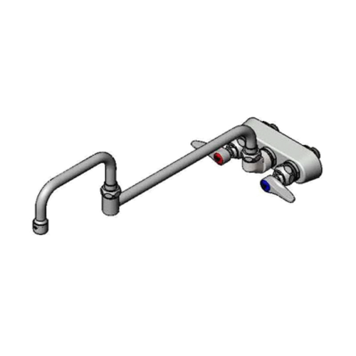 T&S B-1135 Splash Mount Faucet w/ 18" Double Jointed Swing Nozzle-cityfoodequipment.com