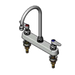 T&S B-1142-XS Deck Mount Faucet - 5 3/4" Swivel Gooseneck Spout, 8" Centers, For Thicker Surfaces-cityfoodequipment.com