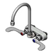 T&S B-1146-04 Splash Mount Faucet - 5 3/4" Swivel Gooseneck Spout, 4" Centers-cityfoodequipment.com