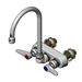 T&S B-1146-XS Splash Mount Faucet - 5 3/4" Swivel Gooseneck Spout, 4" Centers, For Thicker Surfaces-cityfoodequipment.com