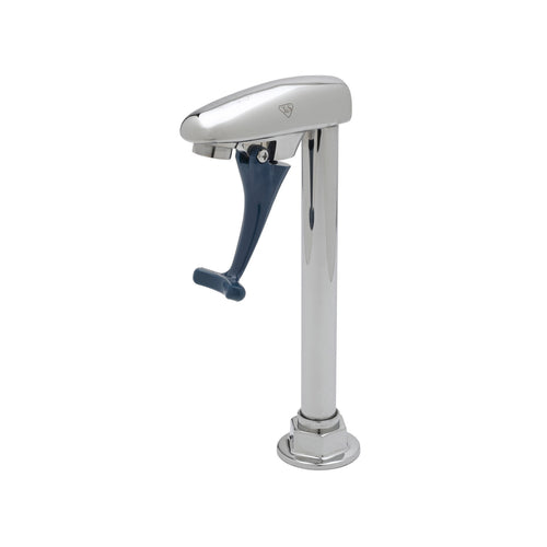 T&S B-1222 Double Pedestal Push Back Glass Filler w/ 1/2" IPS Female Inlet-cityfoodequipment.com