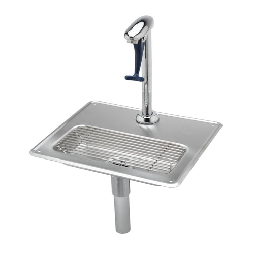 T&S B-1230 Water Station, 10 1/2 in, Push Back Glass Filler-cityfoodequipment.com