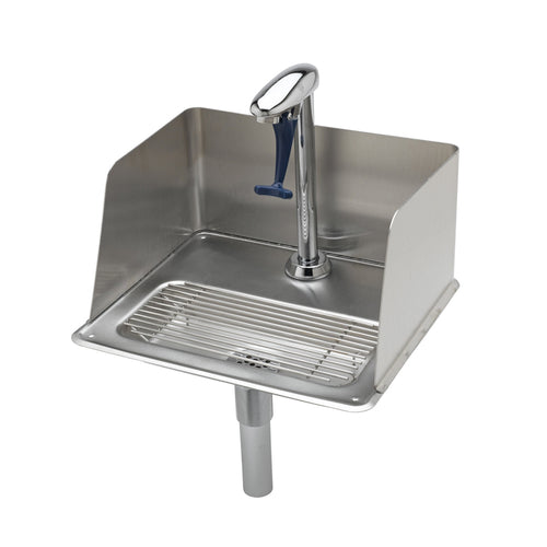 T&S B-1235 Water Station w/ Splash Guard, 10 1/2 in, Push Back Glass Filler-cityfoodequipment.com