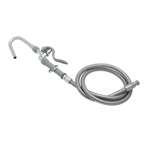 T&S B-1413 68" Pot Filler Hose w/ Hook Nozzle-cityfoodequipment.com