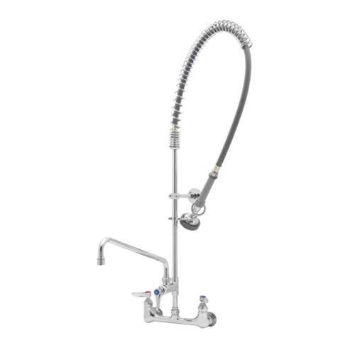 T&S B2187 37 5/8"H Wall Mount Pre Rinse Faucet - 1 3/20 GPM, Base with Nozzle-cityfoodequipment.com