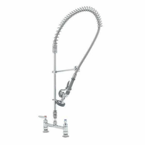 T&S B-2277-CR Deck Mount Pre Rinse Unit w/ 44" Hose & Lever Handles-cityfoodequipment.com