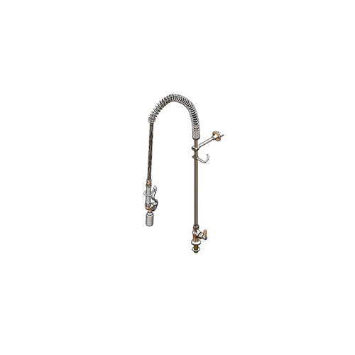 T&S B-2285-BC 42 1/2"H Deck Mount Pre Rinse Faucet - 13/20 GPM, Base with Nozzle-cityfoodequipment.com