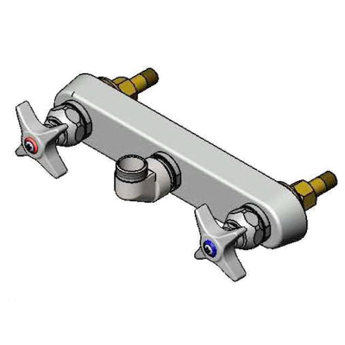 T&S B-2289 Splash Mount Faucet Base, 8" Centers & Lever Handles-cityfoodequipment.com