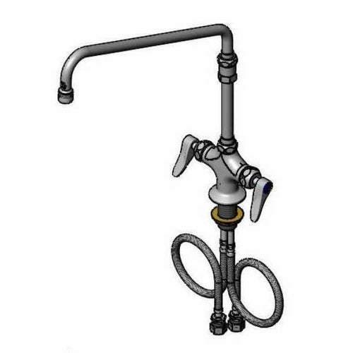 T&S B-2294-CR Deck Mount Pantry Faucet w/ 14" Swing Nozzle-cityfoodequipment.com