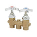 T&S B-2297 Concealed Mixing Faucet, 4 Arm Handles, 3" Centers-cityfoodequipment.com
