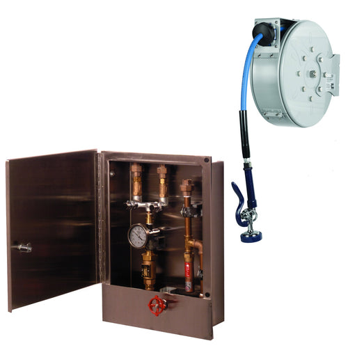 T&S B-2339 Hose Reel Assembly, 30' Hose and Cabinet-cityfoodequipment.com
