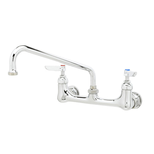 T&S B-2342 Splash Mount Faucet - 10" Swing Spout, 8" Centers-cityfoodequipment.com