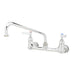 T&S B-2342 Splash Mount Faucet - 10" Swing Spout, 8" Centers-cityfoodequipment.com