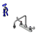 T&S B-2346 Deck Mount Faucet w/ 10" Gooseneck Nozzle & Spray Valve-cityfoodequipment.com