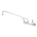 T&S B-2358 Splash Mount Mixing Faucet w/ 14" Swing Nozzle-cityfoodequipment.com