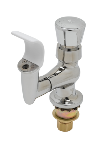 T&S B-2360-01 Deck Mount Drinking Faucet w/ Flexible Mouth Guard & Push Button Handle-cityfoodequipment.com