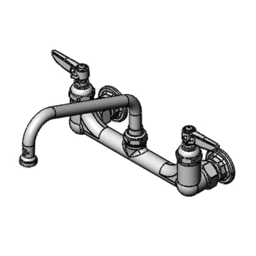 T&S B-2414 Splash Mount Mixing Faucet w/ 8" Swing Nozzle-cityfoodequipment.com