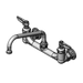 T&S B-2414 Splash Mount Mixing Faucet w/ 8" Swing Nozzle-cityfoodequipment.com