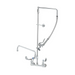 T&S B-2466 Wall Mount Pre Rinse Faucet w/ 20" Hose & 4" Wrist Action Handles-cityfoodequipment.com
