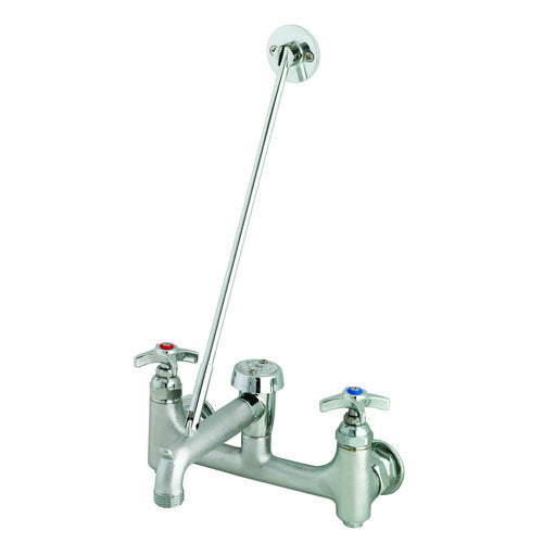 T&S B-2492 Splash Mount Service Sink Mixing Faucet w/ 4-Arm Handles-cityfoodequipment.com