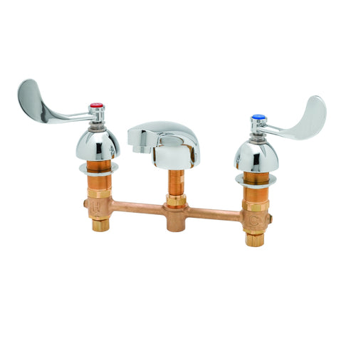 T&S B-2990-WH4 Deck Mount Lavatory Faucet w/ 4" Wrist Action Handles-cityfoodequipment.com