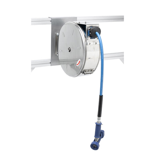 T&S B-7122-C02 Enclosed Hose Reel w/ 30 ft Hose & Rear Trigger Water Gun-cityfoodequipment.com