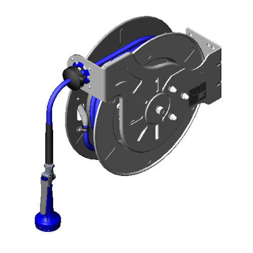 T&S B-7142-08H Hose Reel, 50 ft, 3/8" Diameter, High Flow Valve, Stainless Steel-cityfoodequipment.com