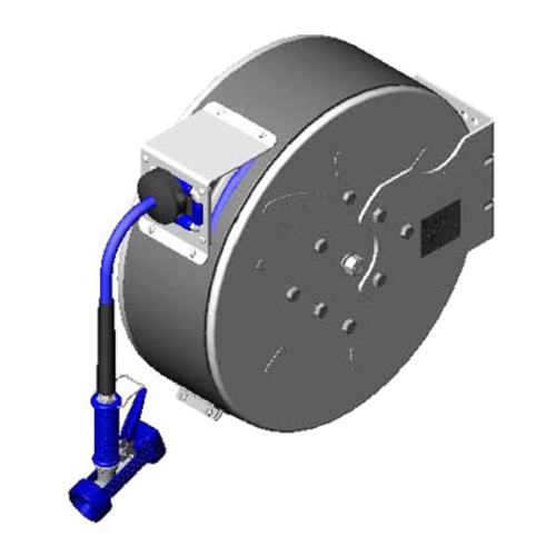 T&S B-7142-C02 Enclosed Hose Reel w/ 50 ft Hose & Rear Trigger Water Gun-cityfoodequipment.com