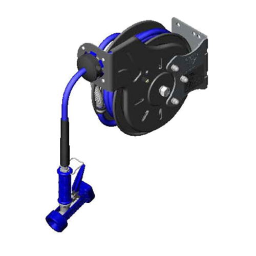 T&S B-7212-02 Open Hose Reel w/ 15 ft Hose & Rear Trigger Water Gun-cityfoodequipment.com
