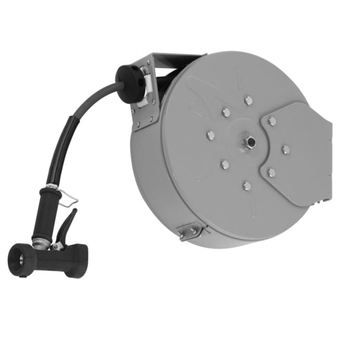 T&S B-7222-C02 Hose Reel, 30 ft, 3/8"Diameter, Rear Water Gun, Epoxy Coated Steel-cityfoodequipment.com