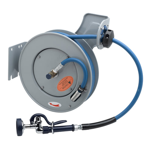 T&S B-7232-01 Hose Reel, 35' Hose, Open, 3/8" ID, Epoxy Coated Steel-cityfoodequipment.com