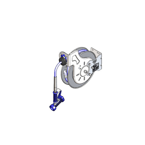 T&S B-7232-02 Open Hose Reel w/ 35 ft Hose, 3/8" ID & Rear Trigger Water Gun-cityfoodequipment.com