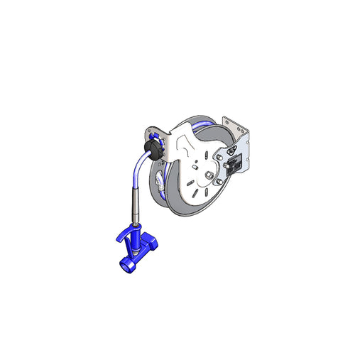 T&S B-7232-05 Open Hose Reel w/ 35 ft Hose, 3/8" ID & Front Trigger Water Gun-cityfoodequipment.com