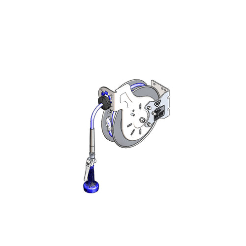 T&S B-7232-08H Hose Reel, 35 ft, 3/8"Diameter, High Flow Valve, Epoxy Coated Steel-cityfoodequipment.com
