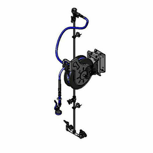 T&S B-7232-U01WS1E Open Hose Reel Assembly w/ 15 ft Hose, 3 7/10 GPM-cityfoodequipment.com