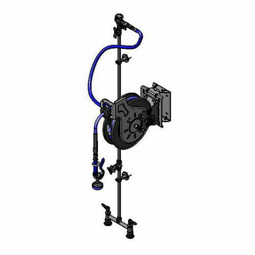 T&S B-7232-U01WS4E Open Hose Reel Assembly w/ 15 ft Hose, 3 7/10 GPM-cityfoodequipment.com