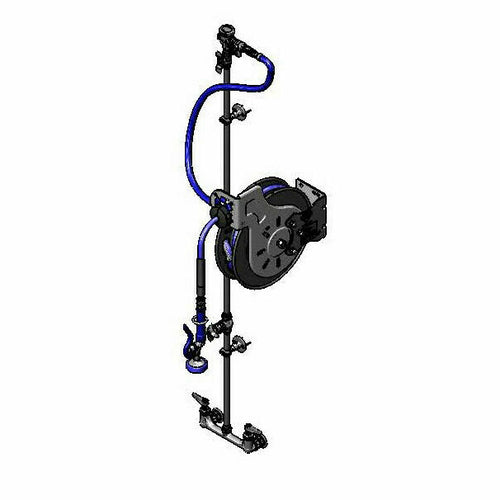 T&S B-7232-U01XS2E Open Hose Reel Assembly w/ 15 ft Hose, 3 7/10 GPM-cityfoodequipment.com